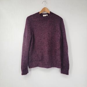 Ag Adriano Goldschmied Ansley Wool Mohair Crewneck Sweater Size Small Maroon
